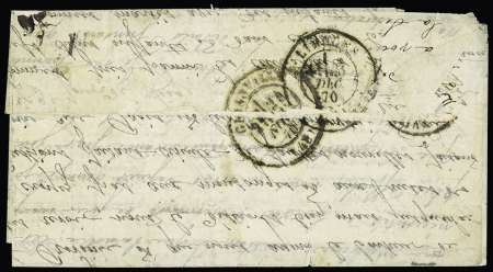 LE LAVOISIER Lettre par Ballon Monté de Paris 19.11.1870