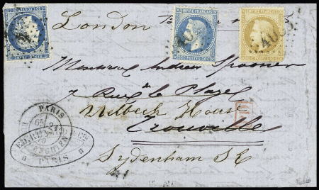 Lettre de Paris 21.10.1870 pour le Calvados avec n°36