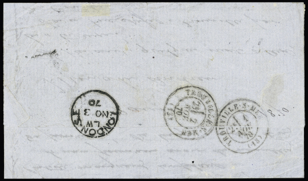Lettre de Paris 21.10.1870 pour le Calvados avec n°36