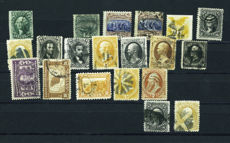 1856-1910, Used selection on stockcard including two