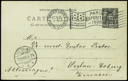 1900 5c Sage postal stationery cancelled by PARIS EXPOSITION