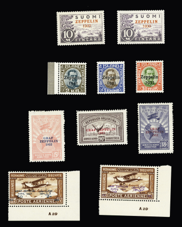 1930-39, Small selection of never hinged mostly ZEPPELIN