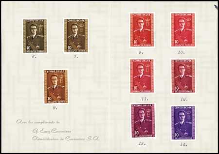 ca1959 Colour-proofs of two unadopted designs, in three