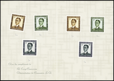 ca1959 Colour-proofs of two unadopted designs, in three