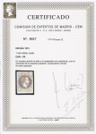 1874 Carlos VII 1real blue, proof on gummed paper,