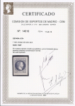 1874 Carlos VII 1real blue proof on gummed paper, very