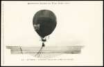 Ensemble de 48 cartes postales + 1 chromo et 1 photo sur l'expédition tragique en ballon du suédois Andrée au Pôle Nord (1897) dont la rare série française de 25 CP (Ed. H. Lachambre). TB