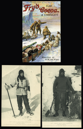 44 cartes postales sur les expéditions de Scott dont CP de deuil après sa mort tragique en mars 1912 au Pôle Sud. TB