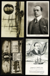 44 cartes postales sur les expéditions de Scott dont CP de deuil après sa mort tragique en mars 1912 au Pôle Sud. TB