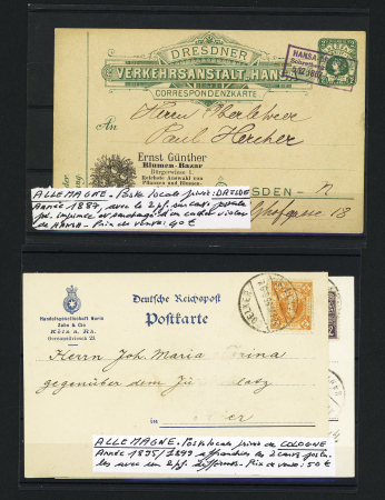 1885-89, LOCAL POST issues, attractive selection of