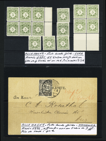 1885-89, LOCAL POST issues, attractive selection of