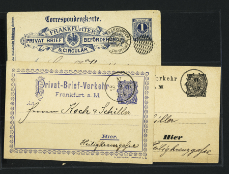 1885-89, LOCAL POST issues, attractive selection of