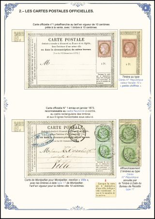 Les Cartes Postales Précurseurs de France1873-84 Collection