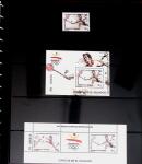 BADMINTON: Specialised collection in four deluxe albums with vignettes, cancellations, postcards, etc. very fine