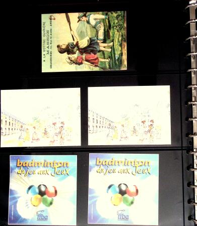 BADMINTON: Specialised collection in four deluxe albums with vignettes, cancellations, postcards, etc. very fine