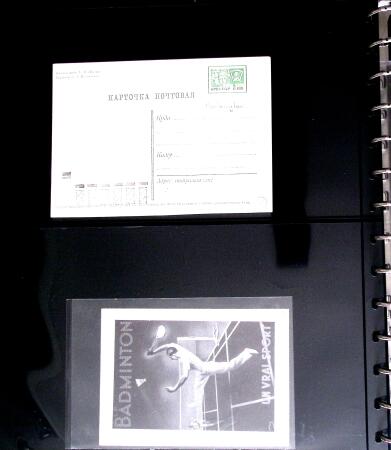 BADMINTON: Specialised collection in four deluxe albums with vignettes, cancellations, postcards, etc. very fine