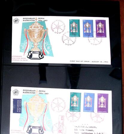 BADMINTON: Specialised collection in four deluxe albums with vignettes, cancellations, postcards, etc. very fine