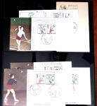 BADMINTON: Specialised collection in four deluxe albums with vignettes, cancellations, postcards, etc. very fine