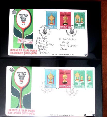 BADMINTON: Specialised collection in four deluxe albums with vignettes, cancellations, postcards, etc. very fine