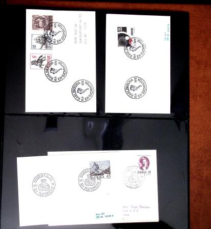 BADMINTON: Specialised collection in four deluxe albums with vignettes, cancellations, postcards, etc. very fine