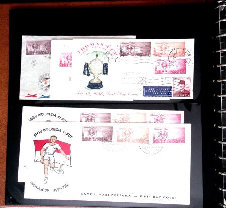 BADMINTON: Specialised collection in four deluxe albums with vignettes, cancellations, postcards, etc. very fine