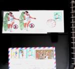BADMINTON: Specialised collection in four deluxe albums with vignettes, cancellations, postcards, etc. very fine
