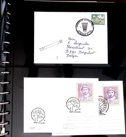 BADMINTON: Specialised collection in four deluxe albums with vignettes, cancellations, postcards, etc. very fine