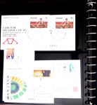 BADMINTON: Specialised collection in four deluxe albums with vignettes, cancellations, postcards, etc. very fine