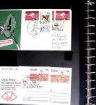 BADMINTON: Specialised collection in four deluxe albums with vignettes, cancellations, postcards, etc. very fine
