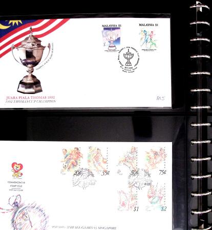 BADMINTON: Specialised collection in four deluxe albums with vignettes, cancellations, postcards, etc. very fine