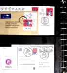 BADMINTON: Specialised collection in four deluxe albums with vignettes, cancellations, postcards, etc. very fine