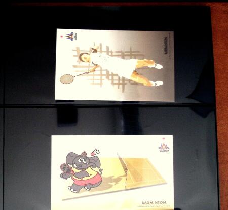 BADMINTON: Specialised collection in four deluxe albums with vignettes, cancellations, postcards, etc. very fine