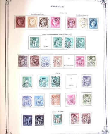 1849-1980 Collection en oblitérée majoritairement