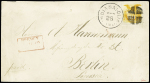 1869 Pictorials, 10c orange on cover from Indianapolis