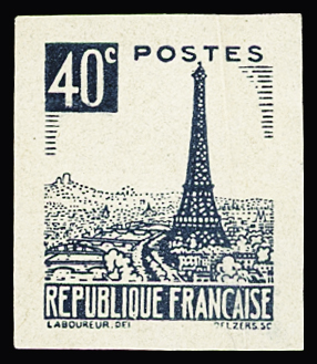 France Projet de timbre non émis, 40c Tour Eiffel