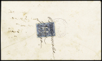 1898 5k Blue tied by manuscript and cds on reverse