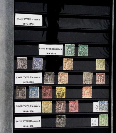 1855-2021 Collection de France clairsemée avec des