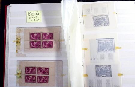 1900-1989 Stock surtout de neufs dont n°256 deux feuillets