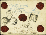 10c +50c tied by Soerabaja cds to 1901 registered cover