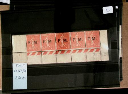 1870-1940, Sélection de timbres sur plaquettes à