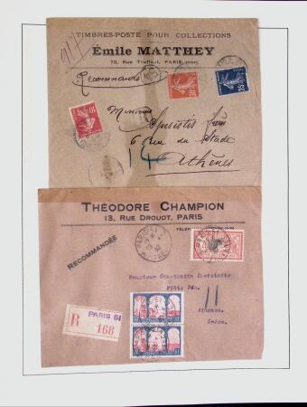 1838-1885 Collection of covers in an album starting