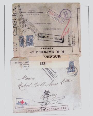 1918-1964 Collection of covers with "CONTROLE DES CHANGE"