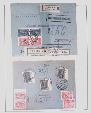 1918-1964 Collection of covers with "CONTROLE DES CHANGE"
