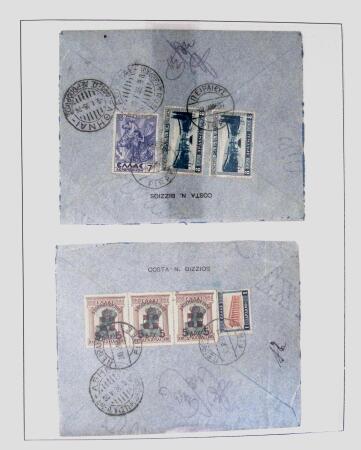 1918-1964 Collection of covers with "CONTROLE DES CHANGE"