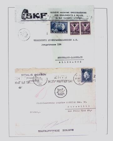 1918-1964 Collection of covers with "CONTROLE DES CHANGE"