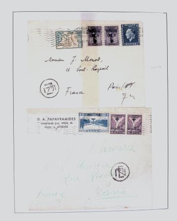 1918-1964 Collection of covers with "CONTROLE DES CHANGE"