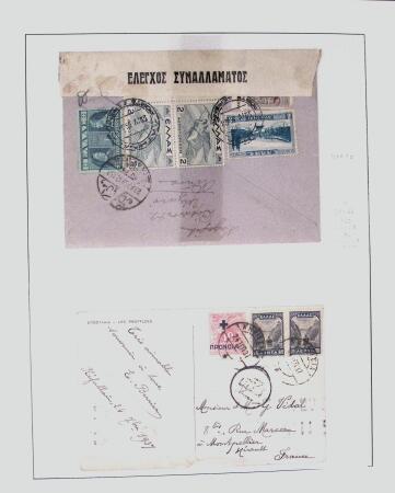 1918-1964 Collection of covers with "CONTROLE DES CHANGE"
