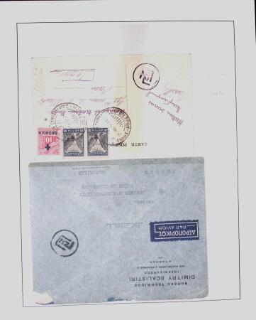 1918-1964 Collection of covers with "CONTROLE DES CHANGE"