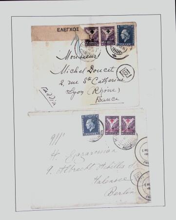 1918-1964 Collection of covers with "CONTROLE DES CHANGE"