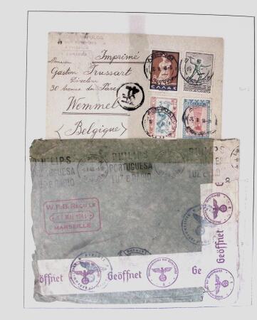 1918-1964 Collection of covers with "CONTROLE DES CHANGE"